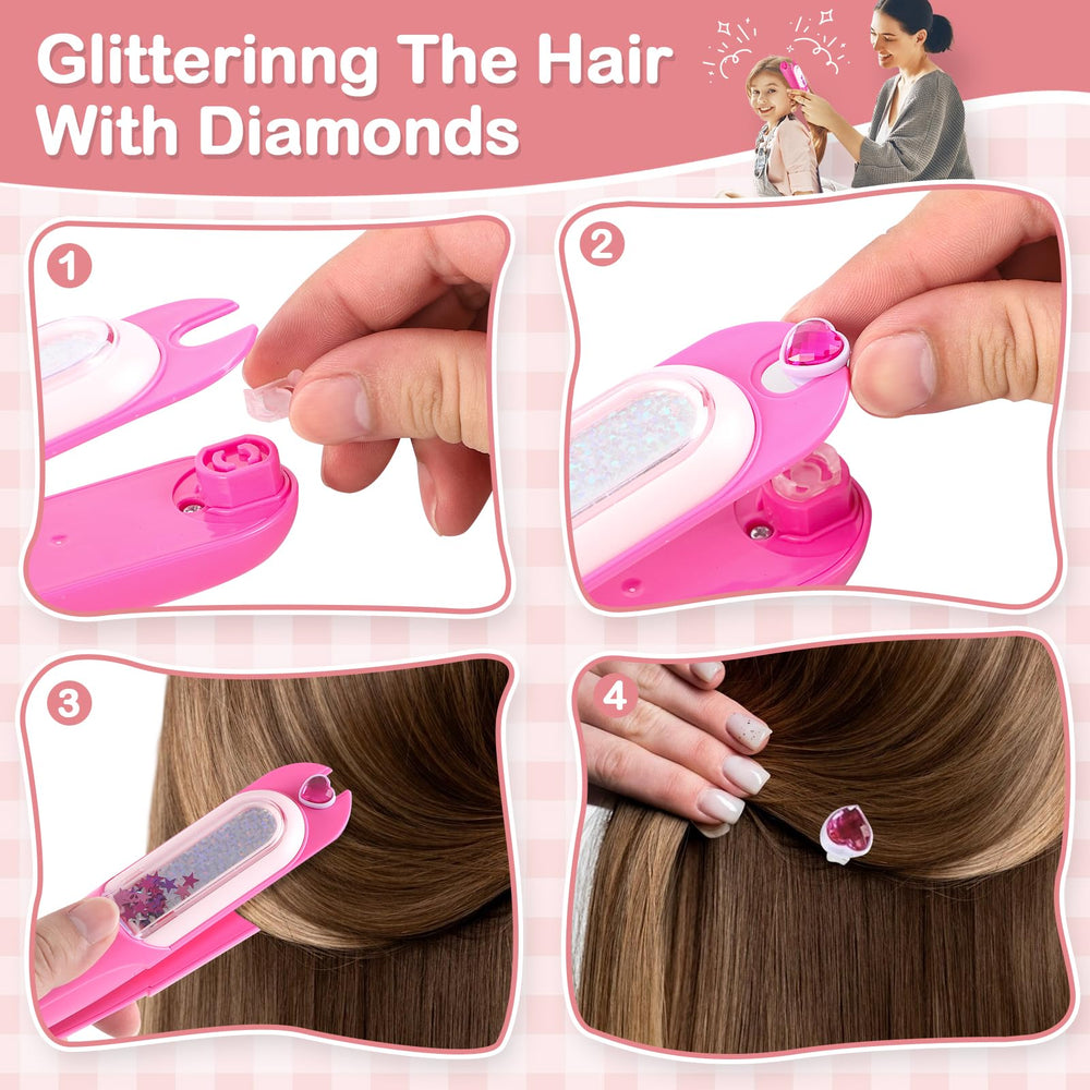 Yoloflix reusable diamonds lets kids create endless sparkly hair designs.