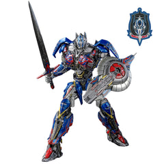 YOLOPARK Optimus Prime Last Knight figure front view ideal for eye-catching shelf display