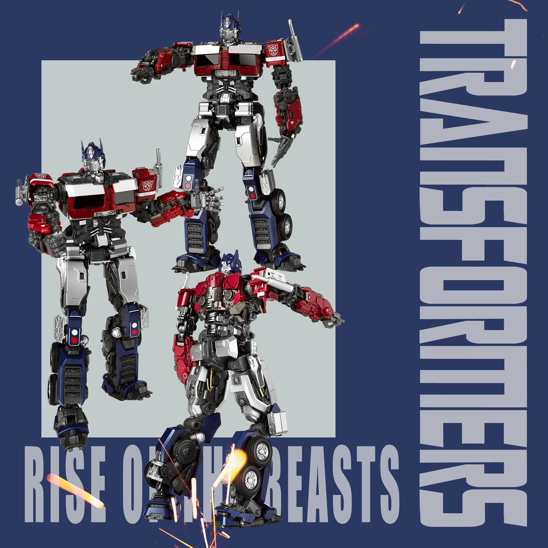 YOLOPARK Optimus Prime in dynamic pose shows a 7.87-inch presence