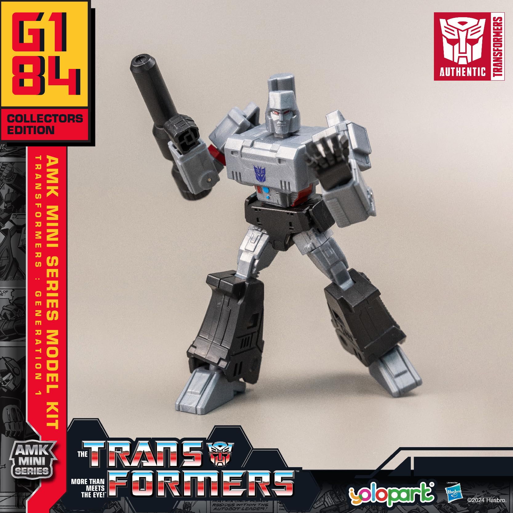 YOLOPARK Transformers Megatron figure with imposing presence, ideal for display and dramatic battles.