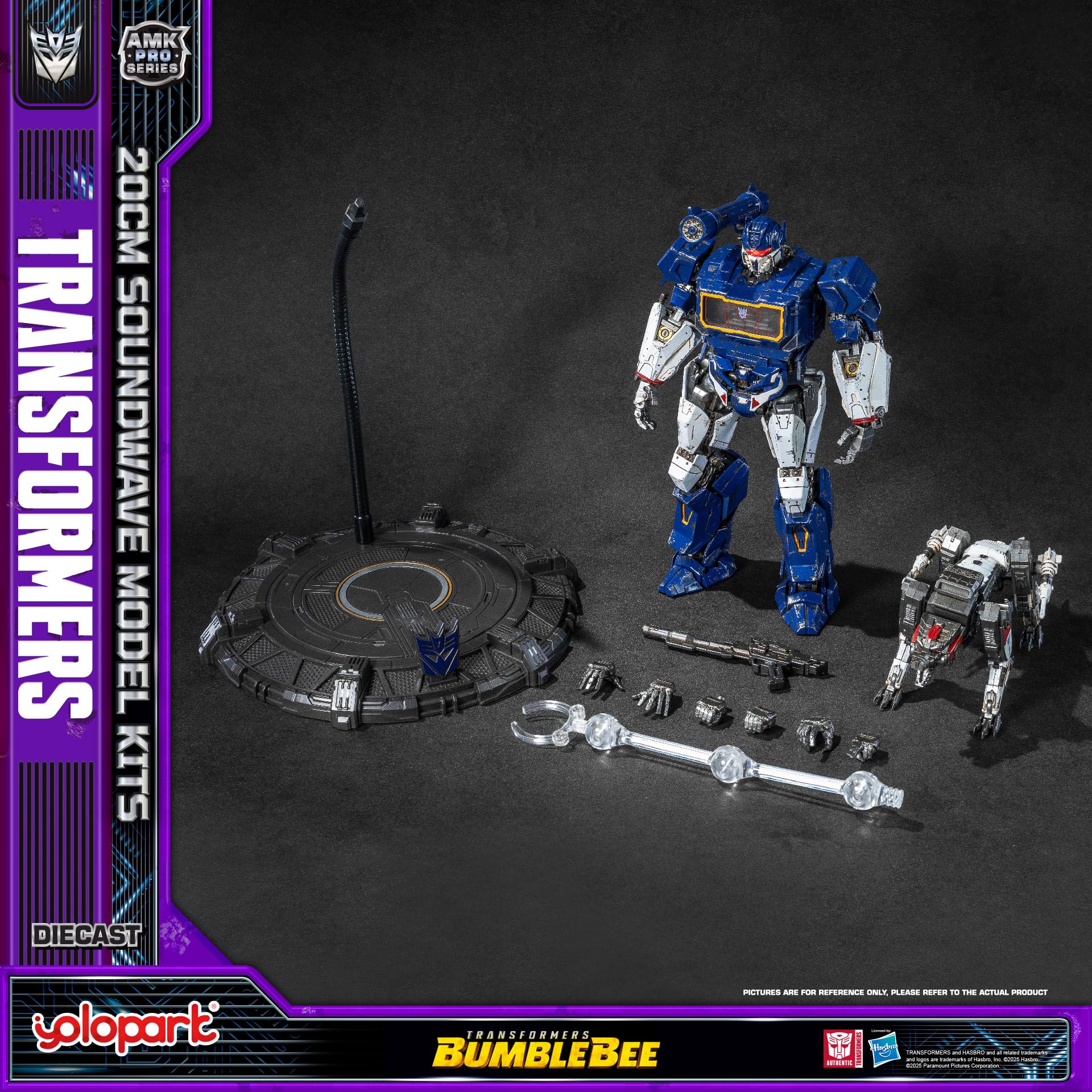 YOLOPARK Ravage figure paired with Soundwave for dynamic display scenes
