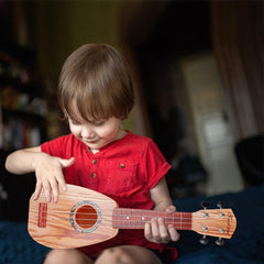 YOLOPLUS+ 4-string ukulele designed for easy tuning and kid-friendly learning.