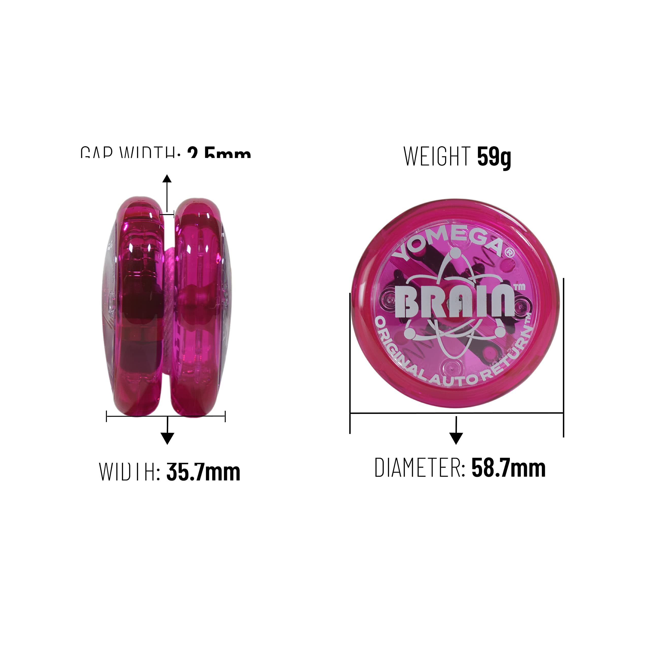 Yomega Brain pink includes two extra strings