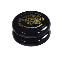 Yomega Fireball YoYo black and gold colorway ready for advanced loops.