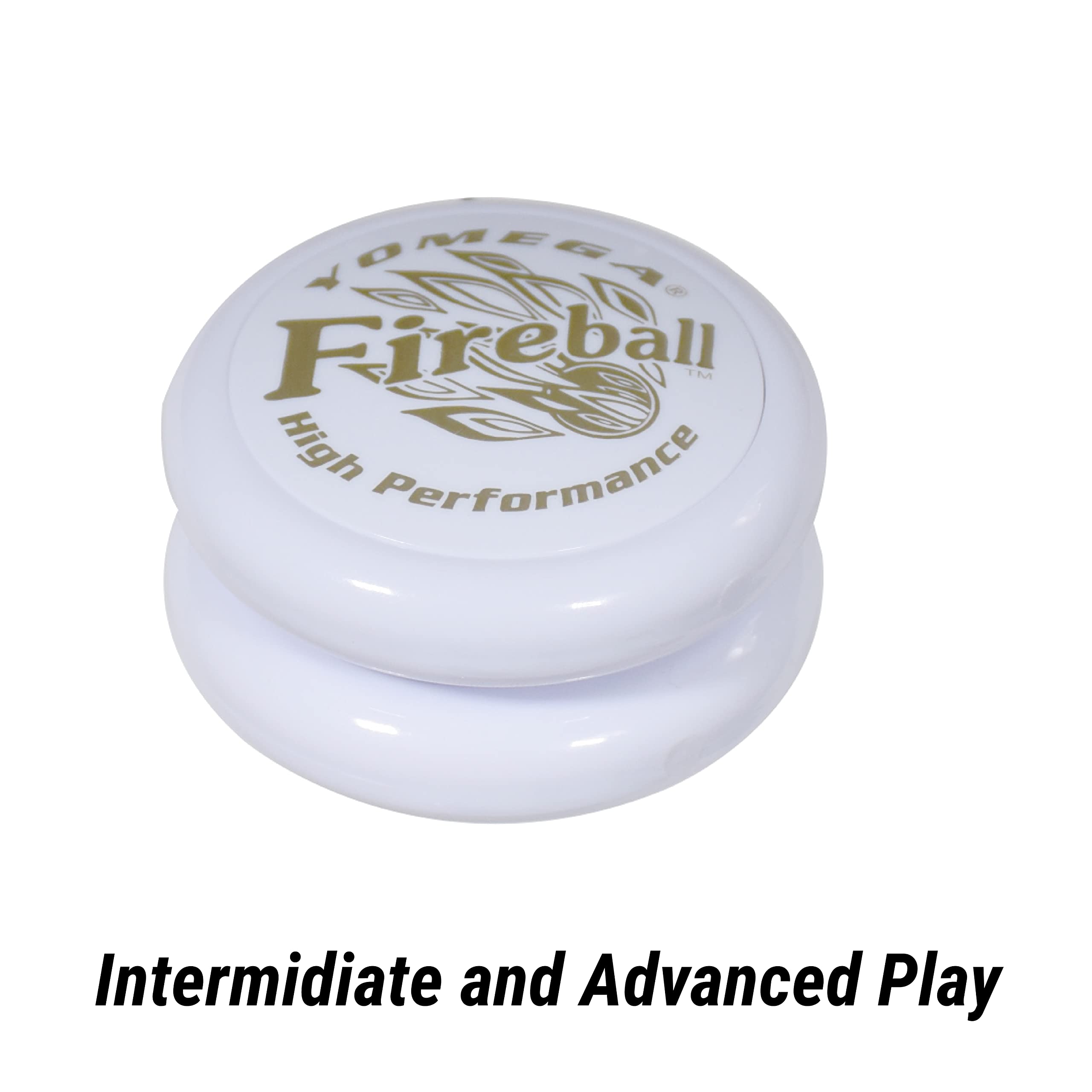 Yomega Fireball yo-yo in hand highlighting transaxle design for steady spins