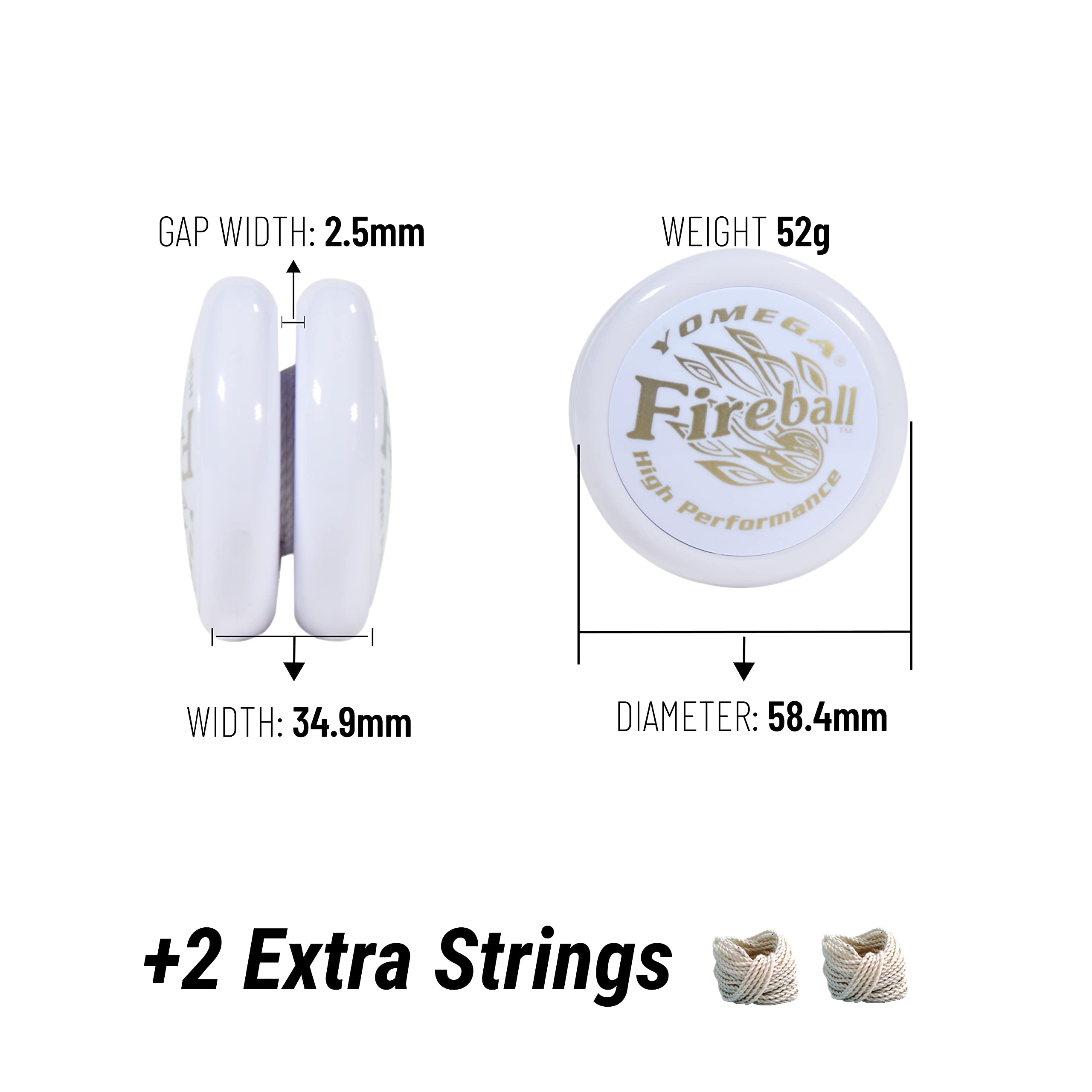 Yomega Fireball yo-yo polycarbonate body for durability and reliability