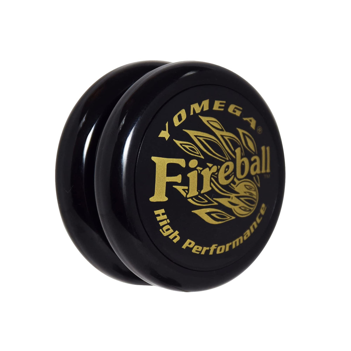 Yomega Fireball YoYo transaxle enables long smooth spins for skilled tricks.