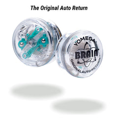 Yomega Original Brain yoyo spinning on the down swing with long spin