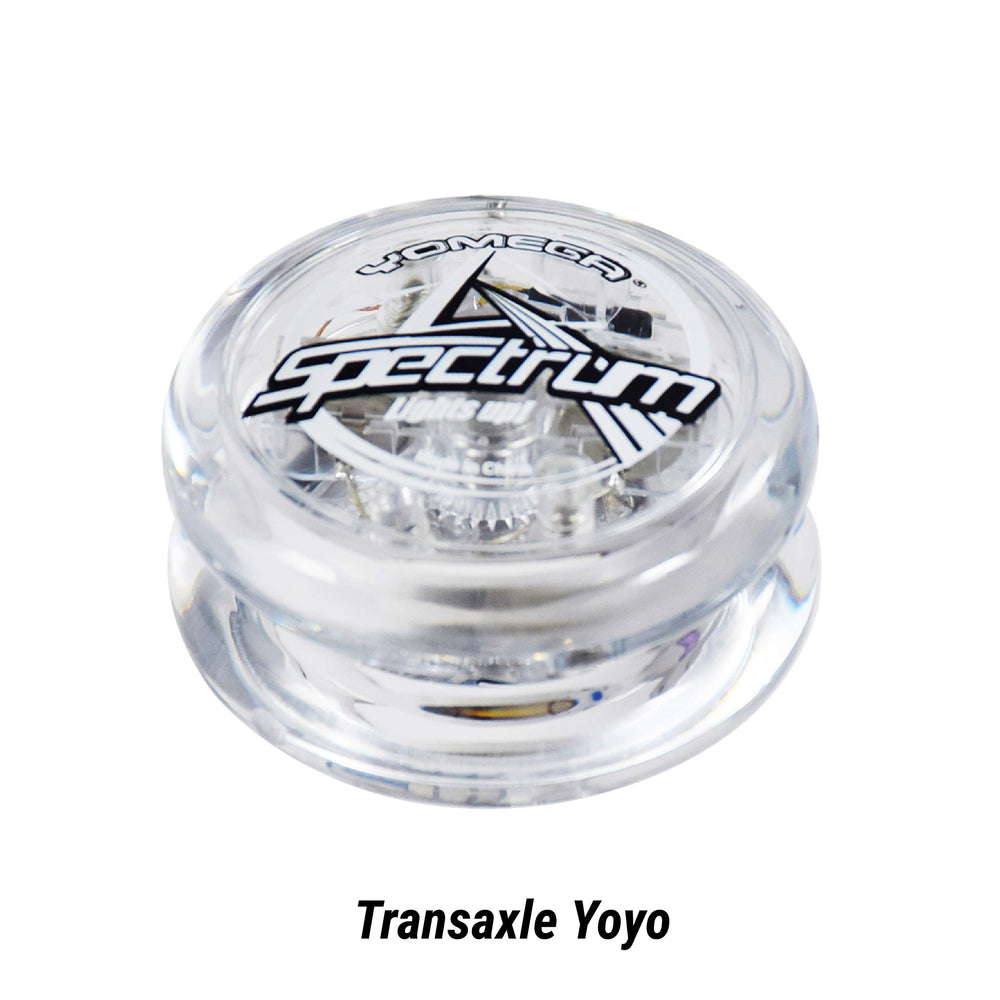 Yomega Spectrum transaxle outer shell shown for smooth spins and easy maintenance.