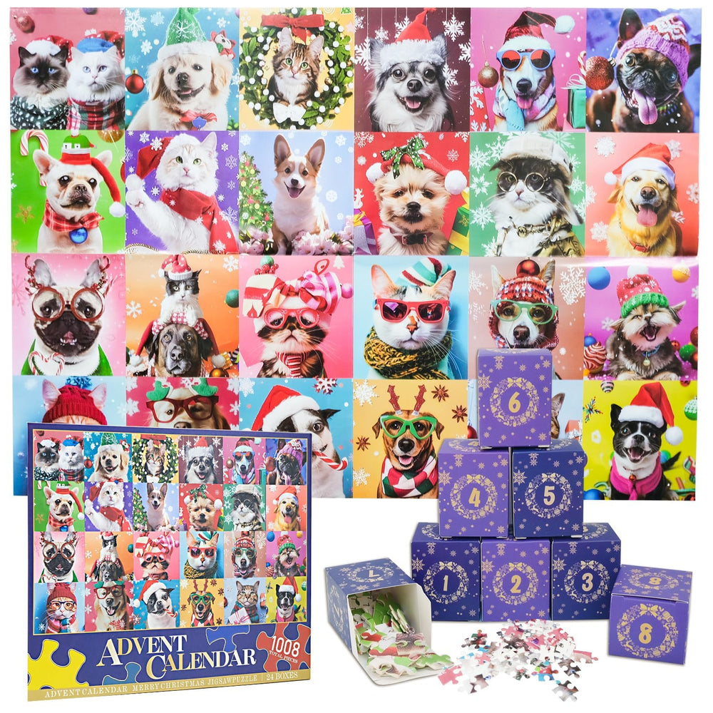 YOMESTE Advent Calendar cat puzzles days-1-12 for daily surprises