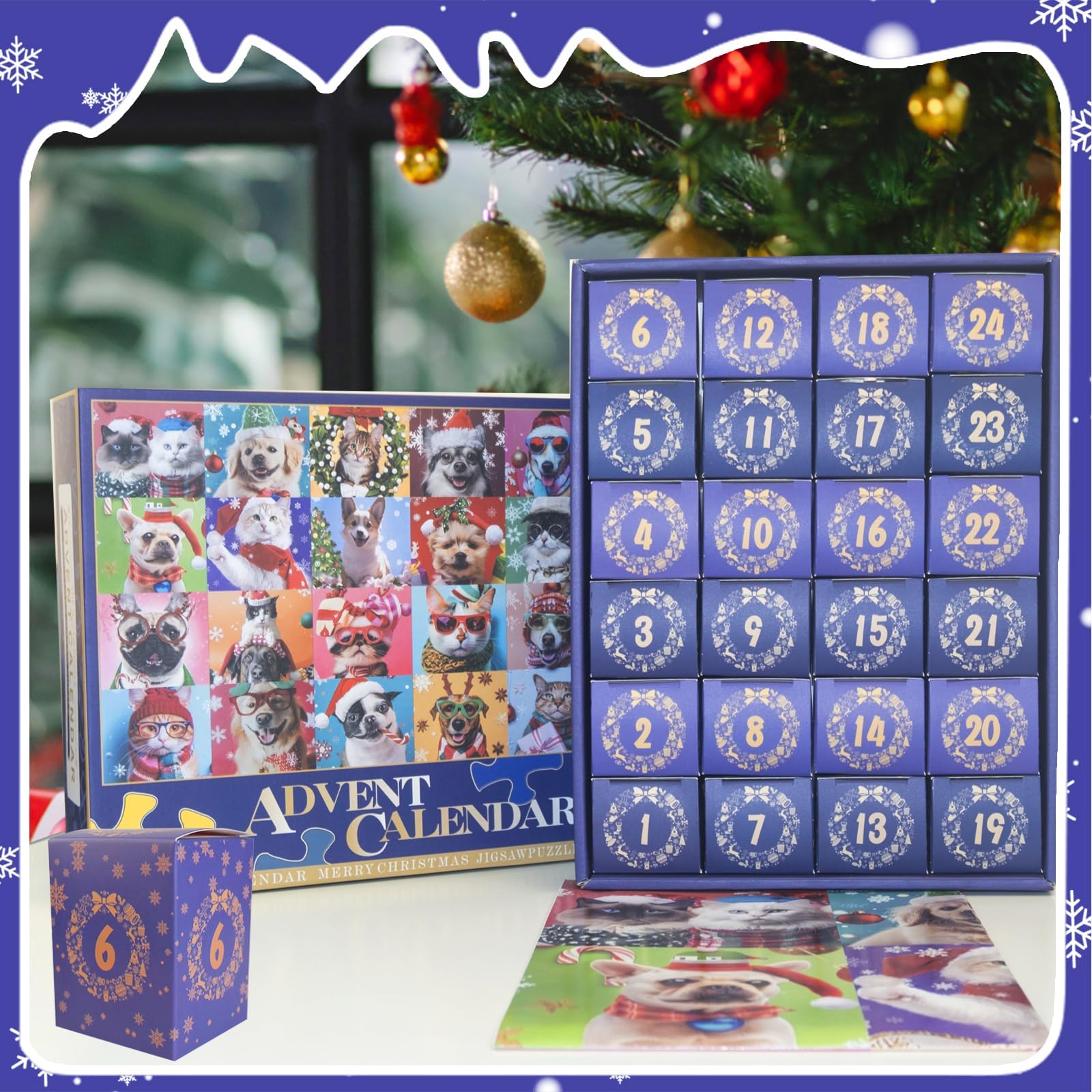 YOMESTE Advent Calendar cat puzzles Maine Coon promotes relaxed, rewarding evenings