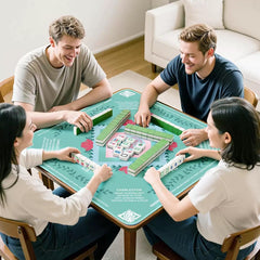 YOMEYOT Mahjong Mat cleans easily and resists dirt and dust.