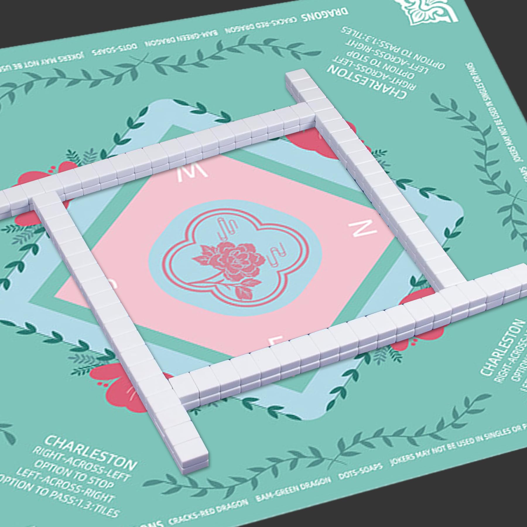 YOMEYOT Mahjong Mat folds flat for easy transport and storage.