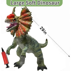 Close-up of YONGJULE dino's textured skin for safe, durable play