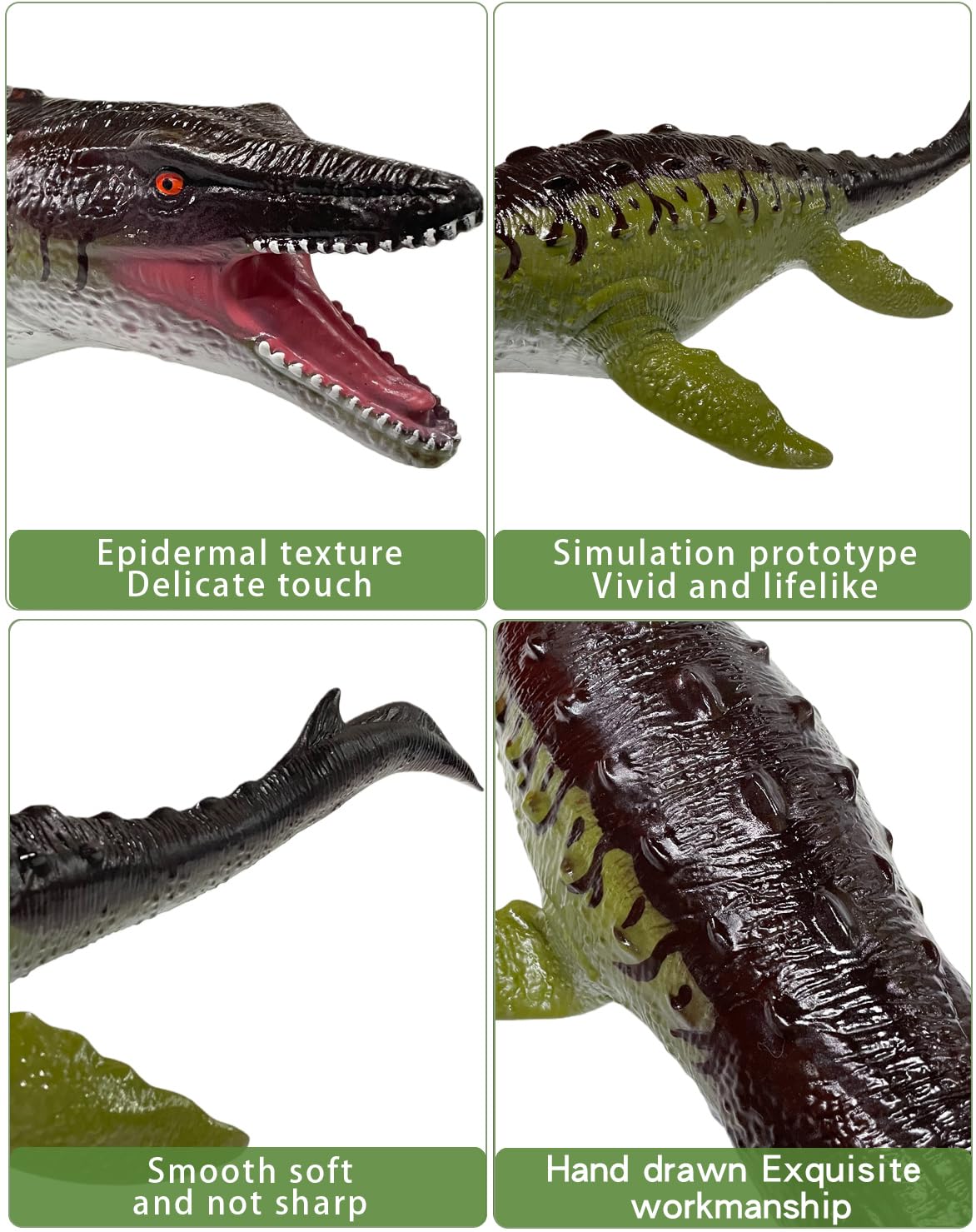 YONGJULE Mosasaurus inflatable toy standing tall after inflation for display.