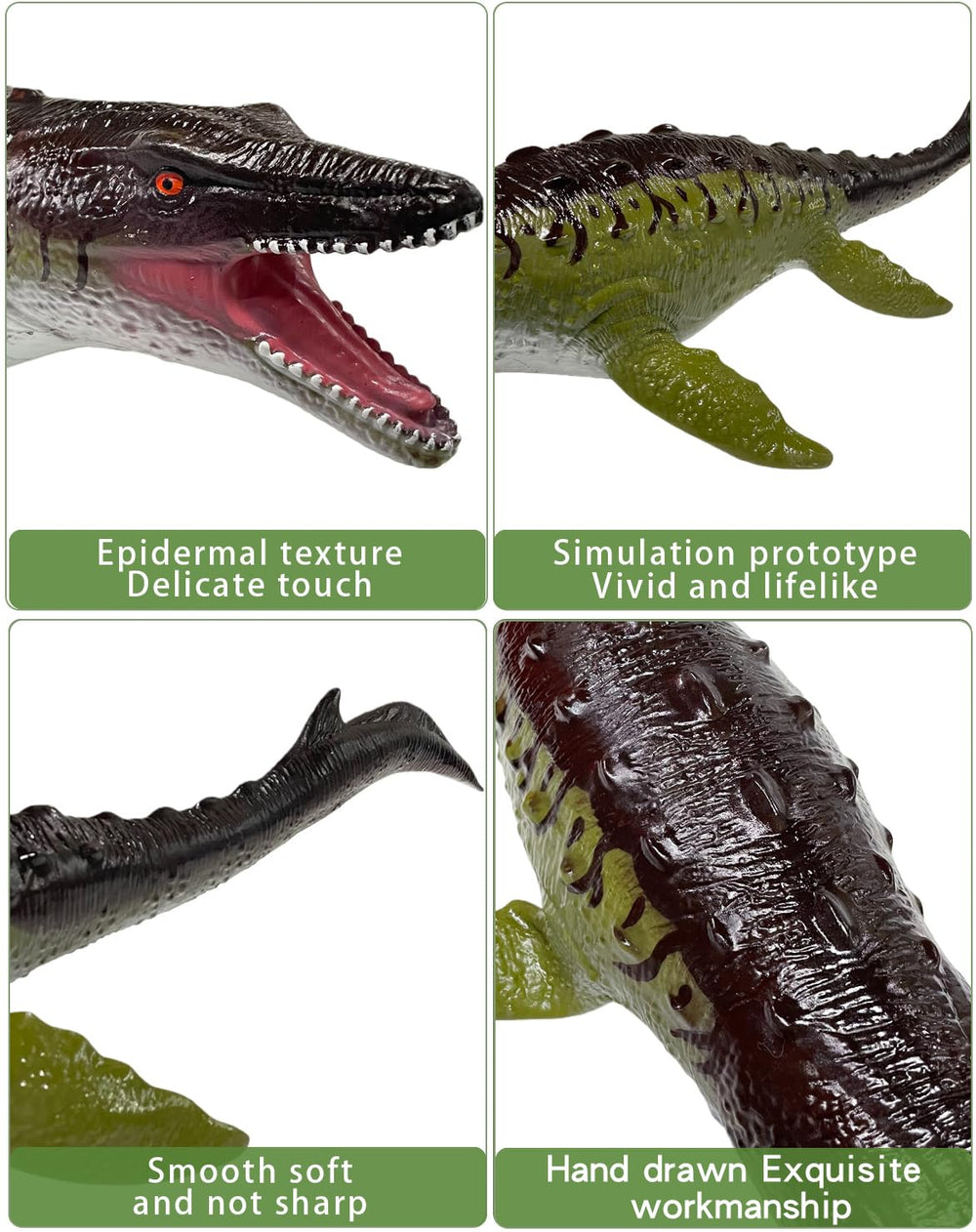 YONGJULE Mosasaurus inflatable toy standing tall after inflation for display.