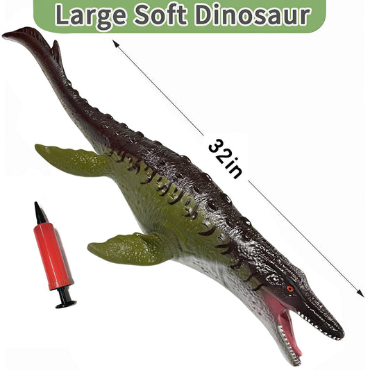 Close-up of YONGJULE Mosasaurus texture showing lifelike details and durability.