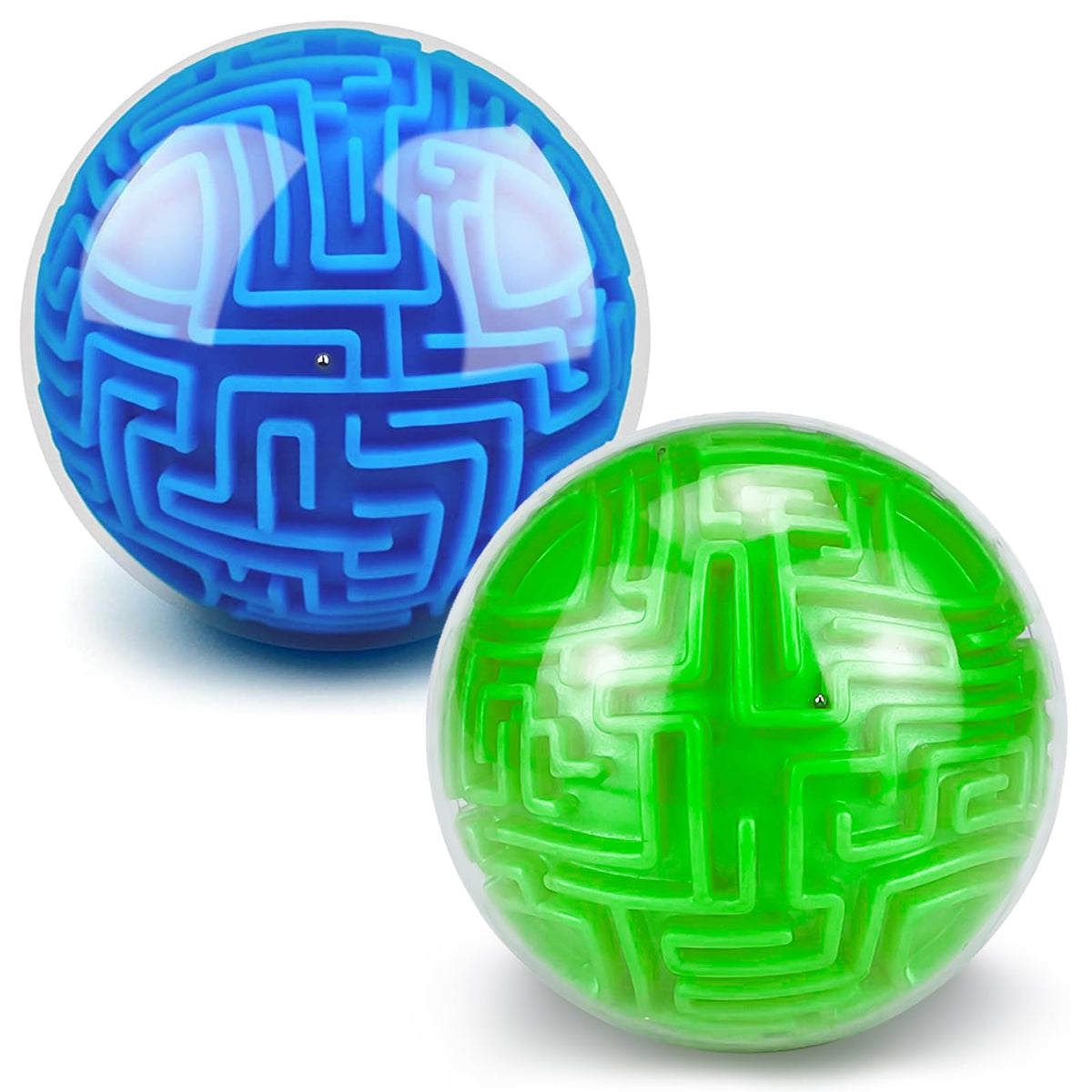 YongnKids 3D Puzzle Ball Maze blue-green for focus and relaxation during play.