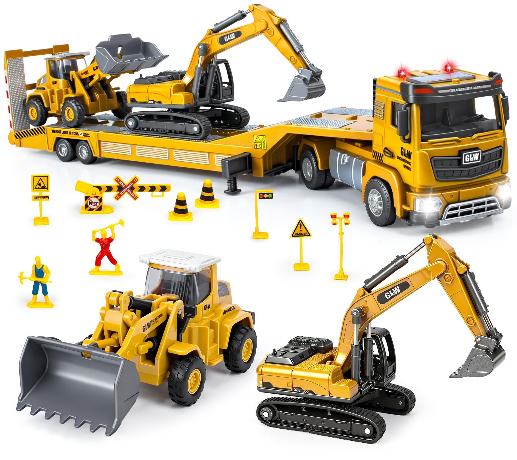 YongnKids 3-in-1 die-cast semi-truck with realistic details for imaginative play