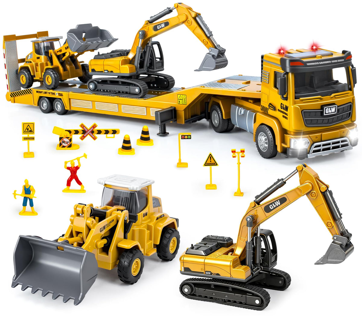 YongnKids 3-in-1 die-cast semi-truck with realistic details for imaginative play