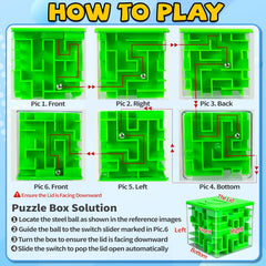 YongnKids money maze ball green, compact brain teaser for quick challenges.