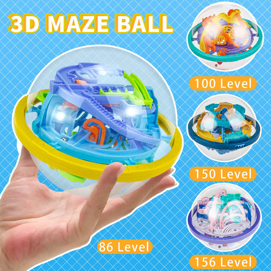 YongnKids puzzle ball 100-obstacle maze, smooth grip for focus sessions.