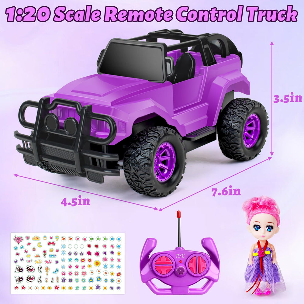 Headlights glow as YongnKids RC car drives at night