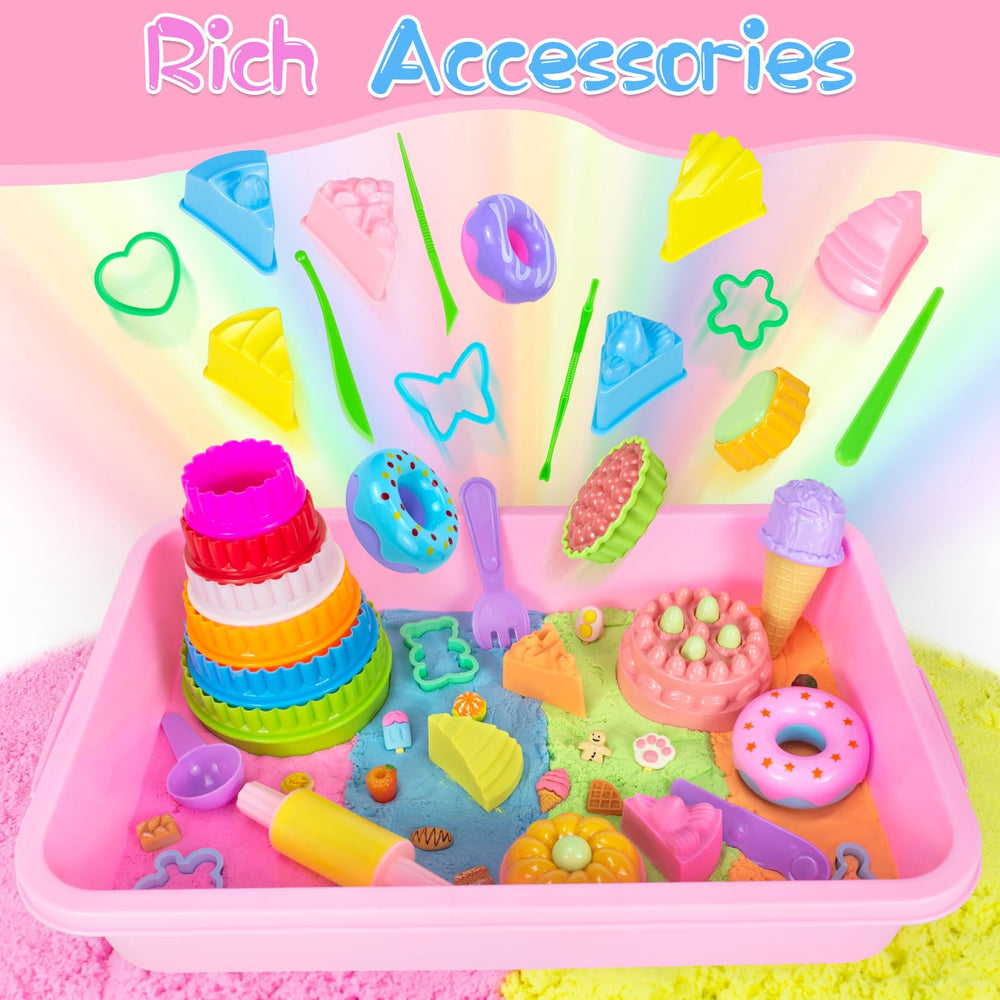 YongnKids sandbox tools help kids store and manage baking accessories.