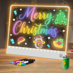 Yonhan LED drawing board with accessories for easy setup and mess-free play.