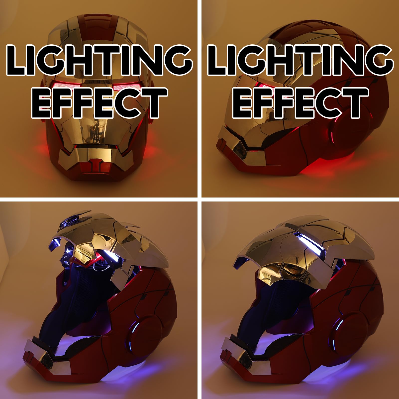YONTYEQ MK5 helmet LED eyes and sounds boost display immersion.