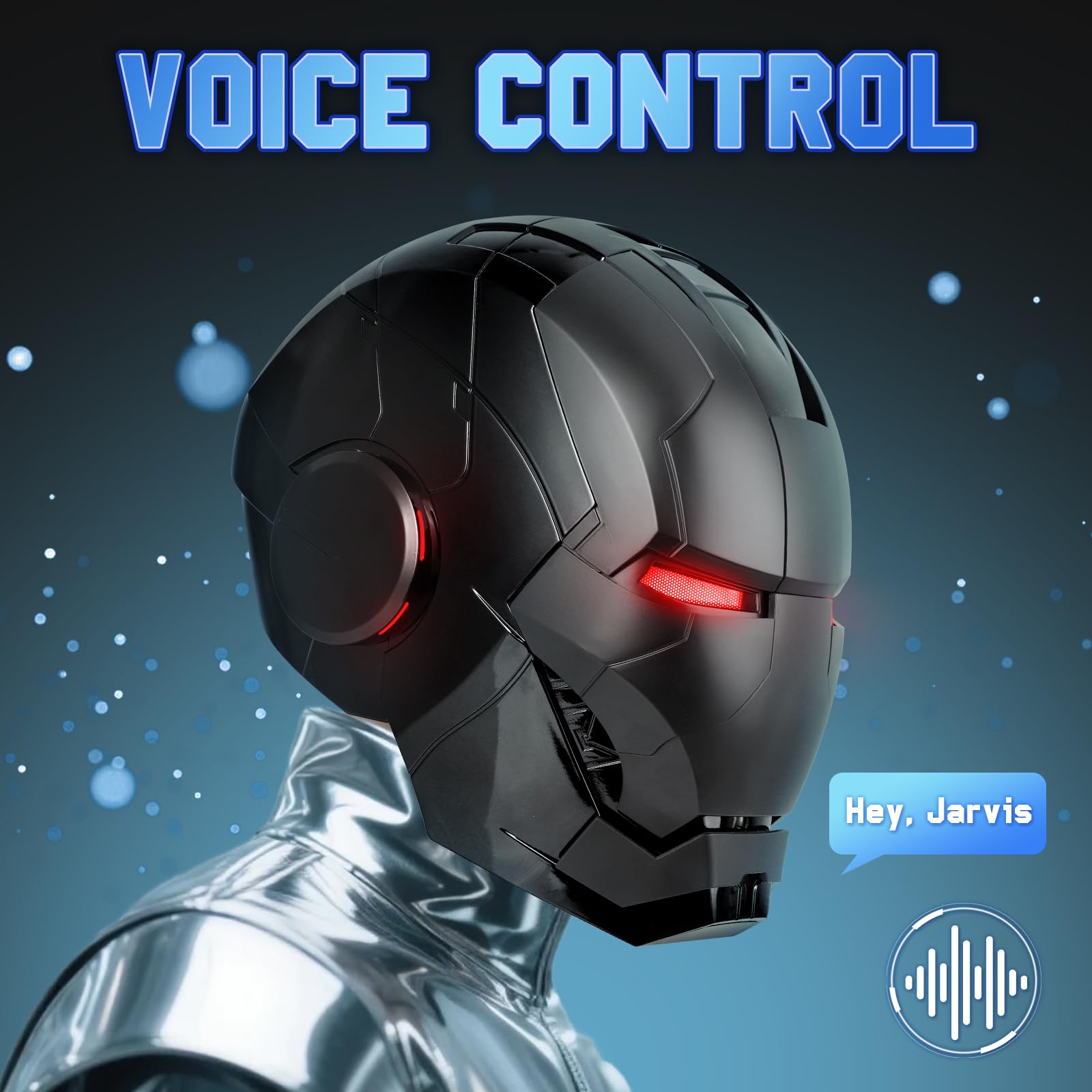YONTYEQ MK5 helmet LED eyes lit for immersive cosplay