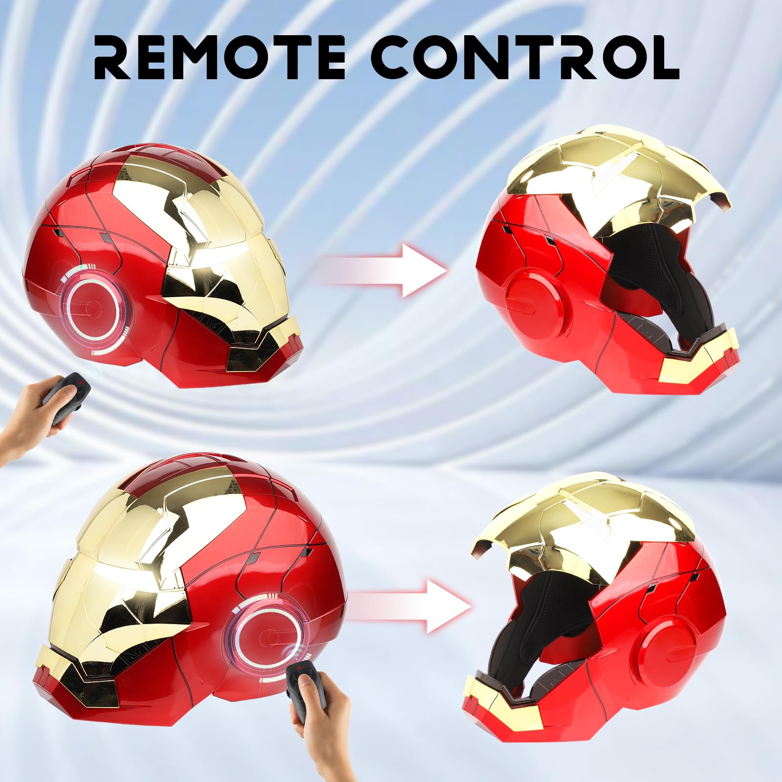 YONTYEQ MK5 helmet remote control enables distant operation for dramatic reveals.