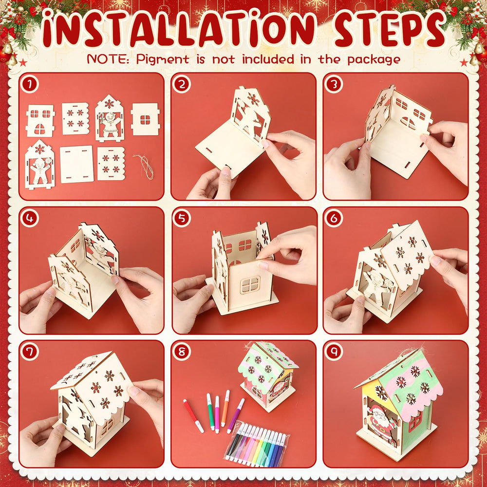 Yookeer twelve-piece village set suitable for home or store displays.