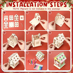 Yookeer twelve-piece village set suitable for home or store displays.