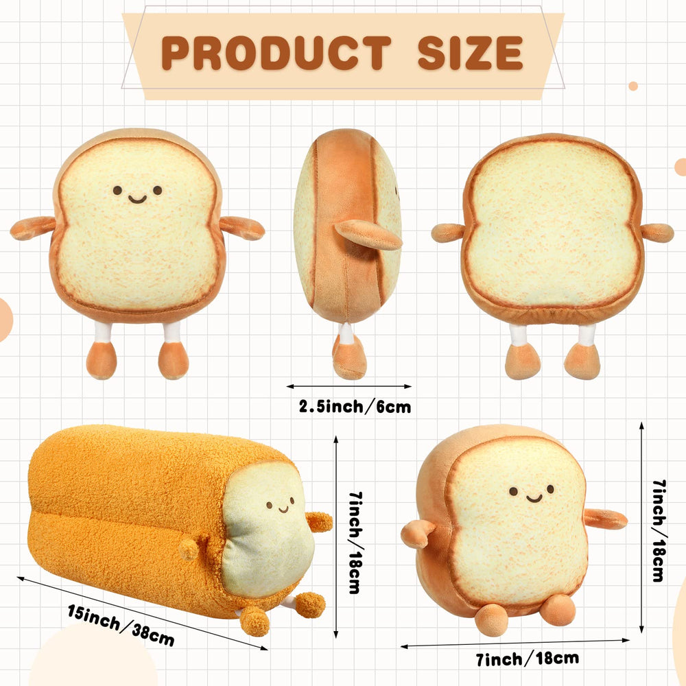 Yookeer small toast pillow plush set, ideal desk buddy during study breaks