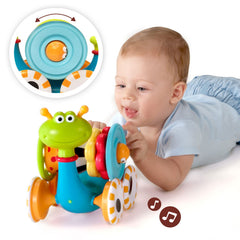 Yookidoo snail ring placement shows stacking rings for problem-solving play.