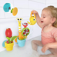 Yookidoo Garden Adventure flower opening to reveal surprises during a bath