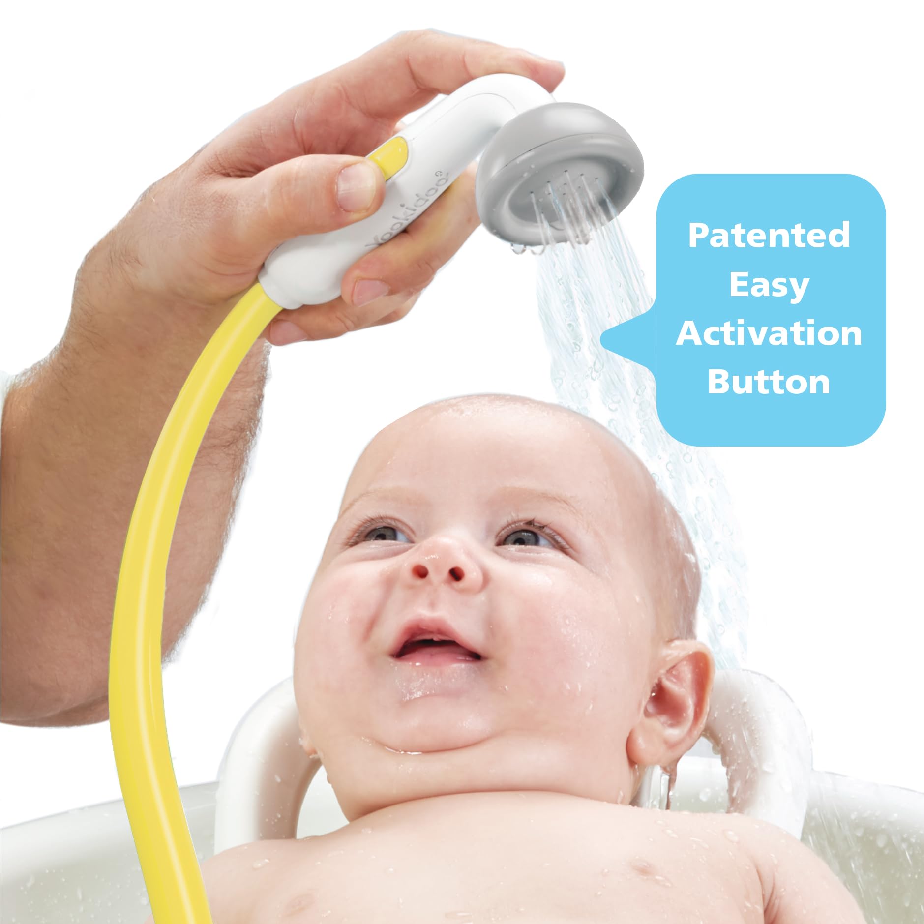 Yookidoo two-knob flow control adjusts water pressure easily