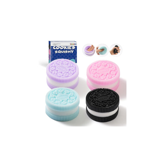 Yooshi cookie squishy toy set for stress relief and focused play