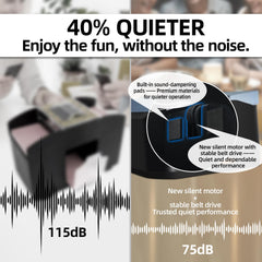 YOOUT shuffler quiet motor close-up showing low-noise design