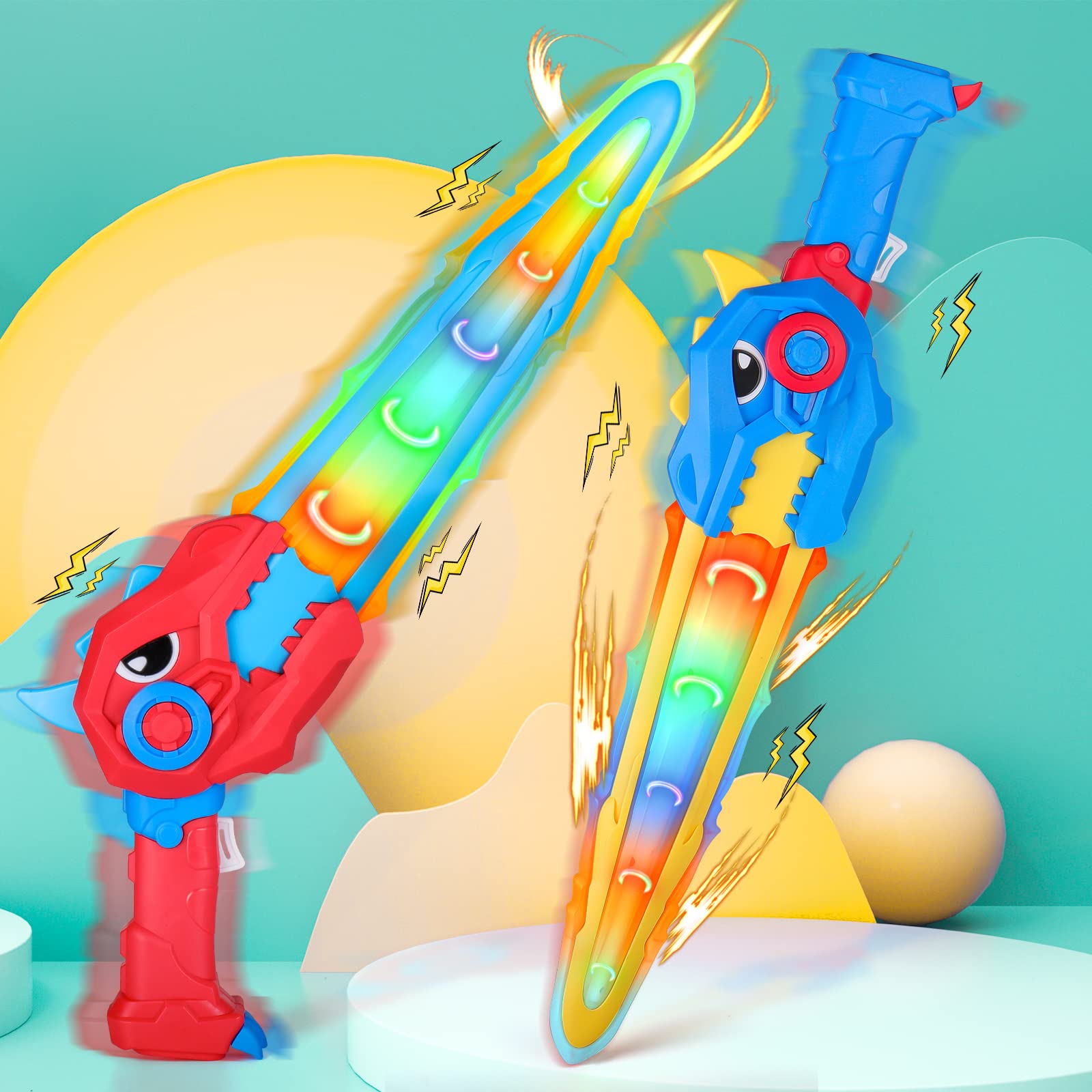 Yooyid blue light-up sword with vivid LED effects for action-packed play.