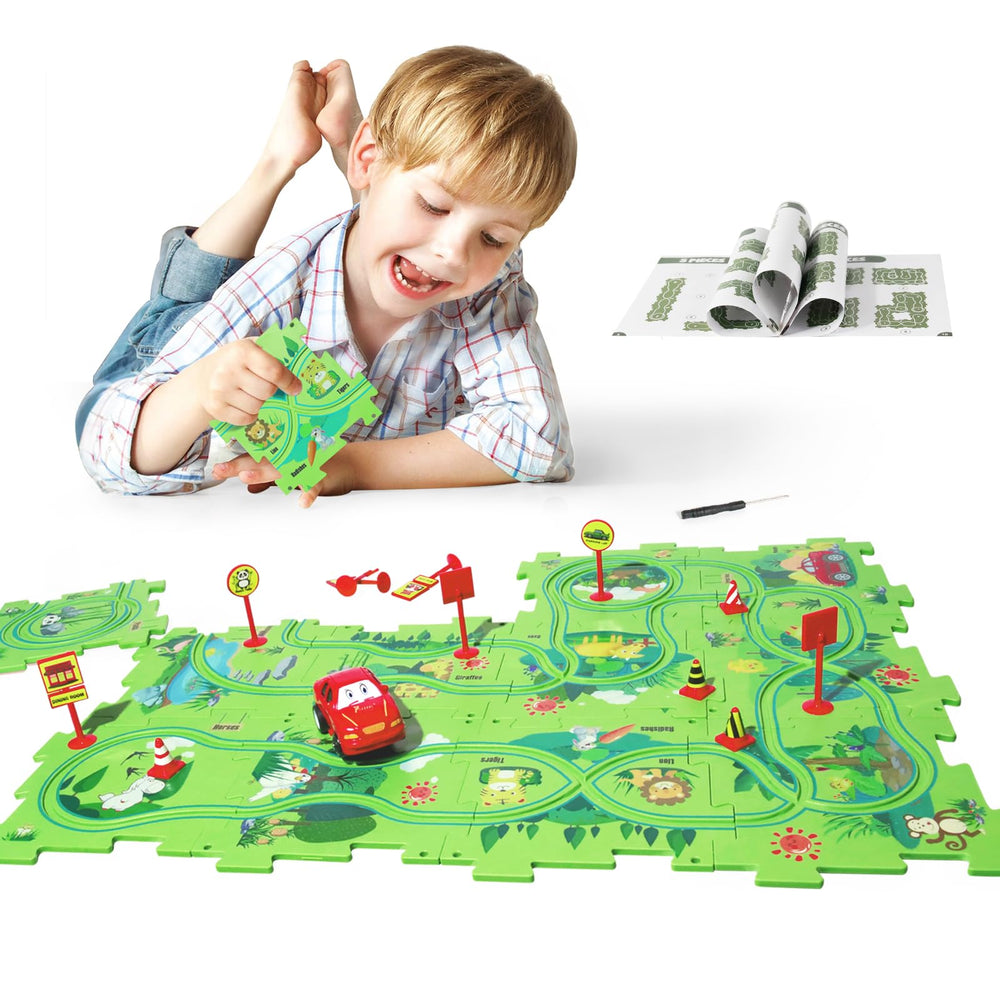 Yooyid new plastic puzzles track car for creative play