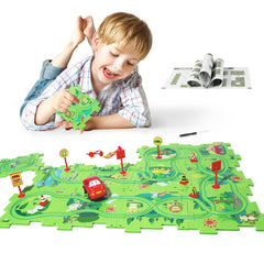 Yooyid new plastic puzzles track car for creative play