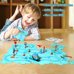 YOOYID puzzle pieces and road signs illustrating hands-on thinking in action