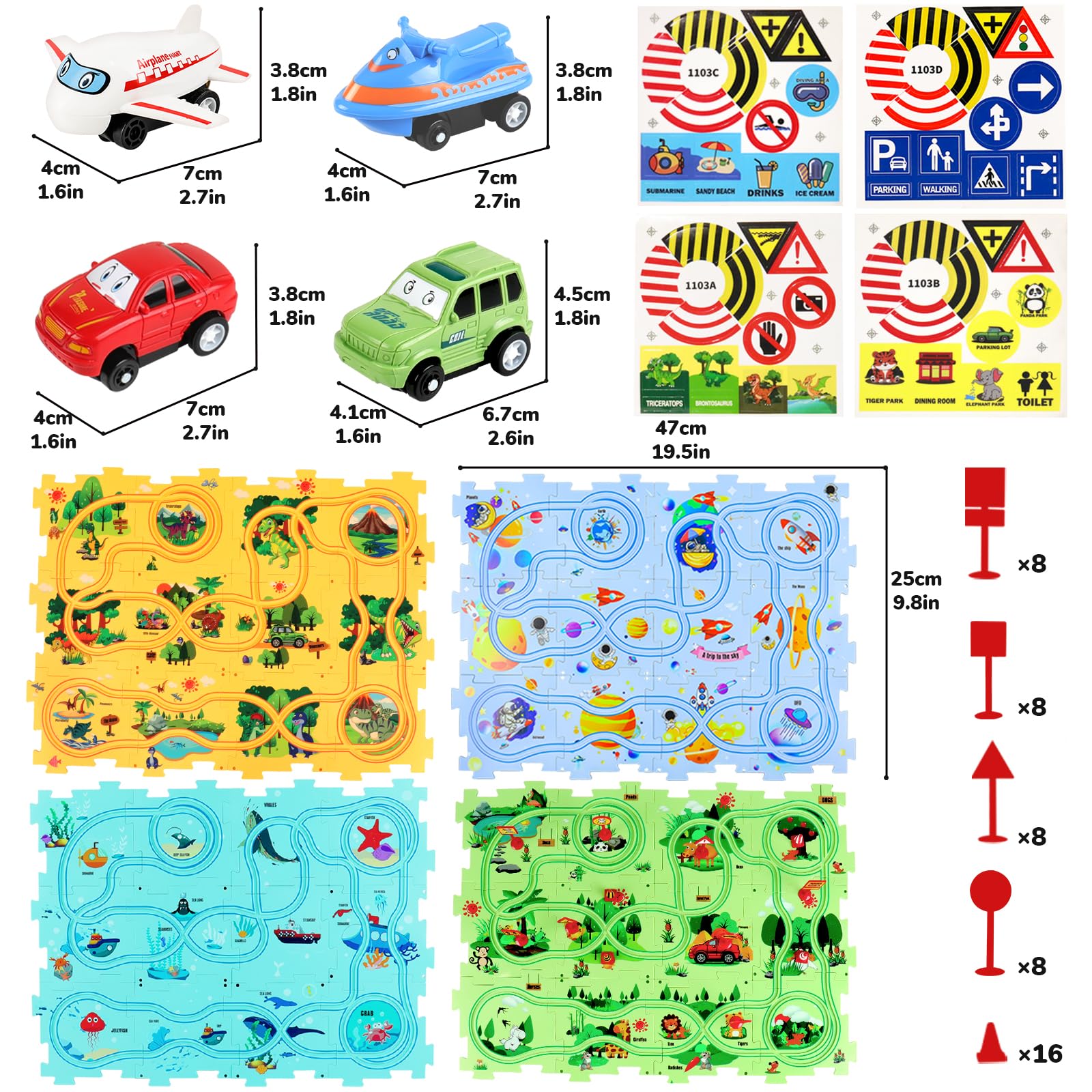 Yooyid Puzzle Racer easy-clean design makes storage and cleanup quick