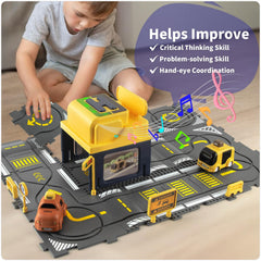 Yooyid Puzzle Track Car 1, sturdy car piece supporting motor skill development.