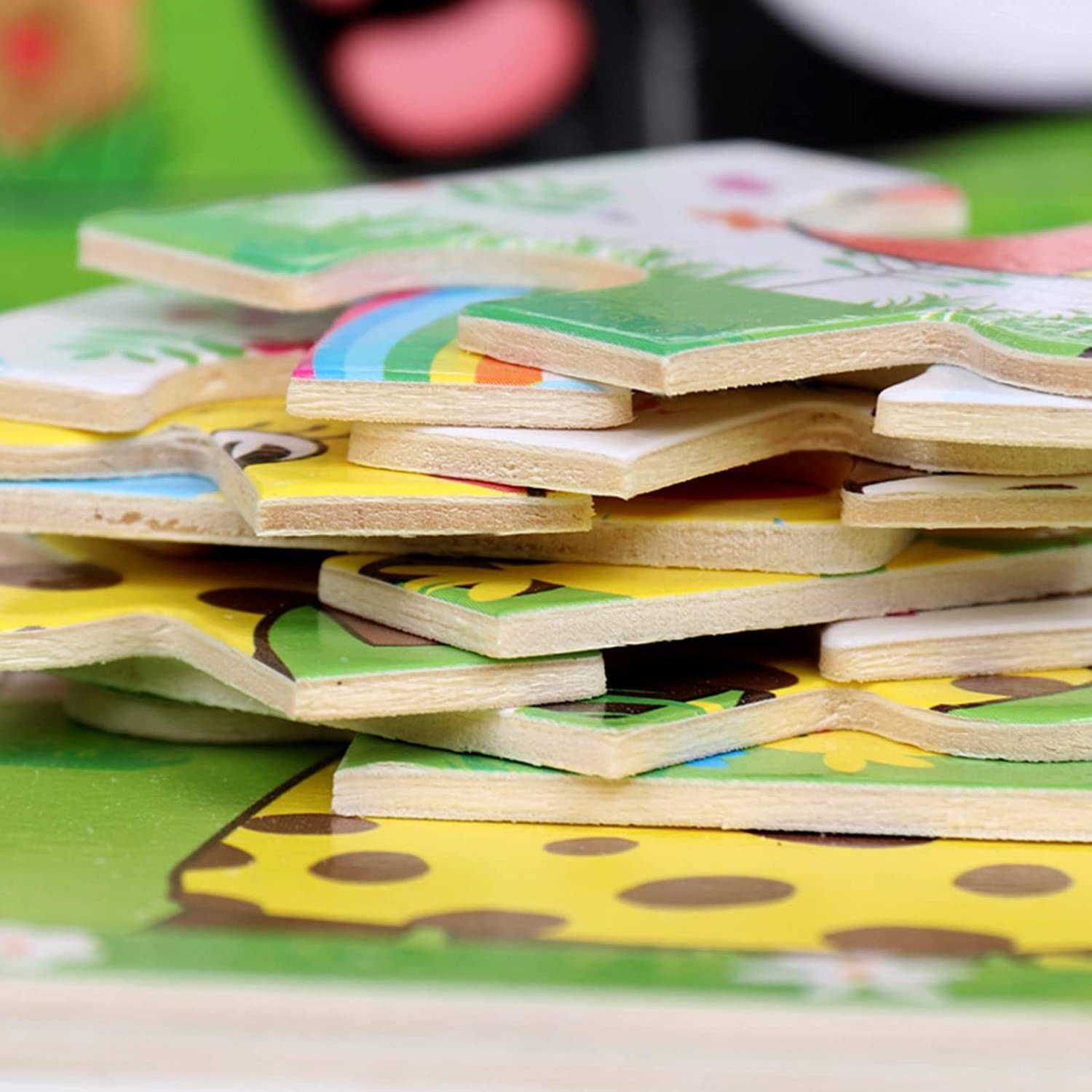 Yopay wooden puzzle butterfly introduces colors and patterns during active play