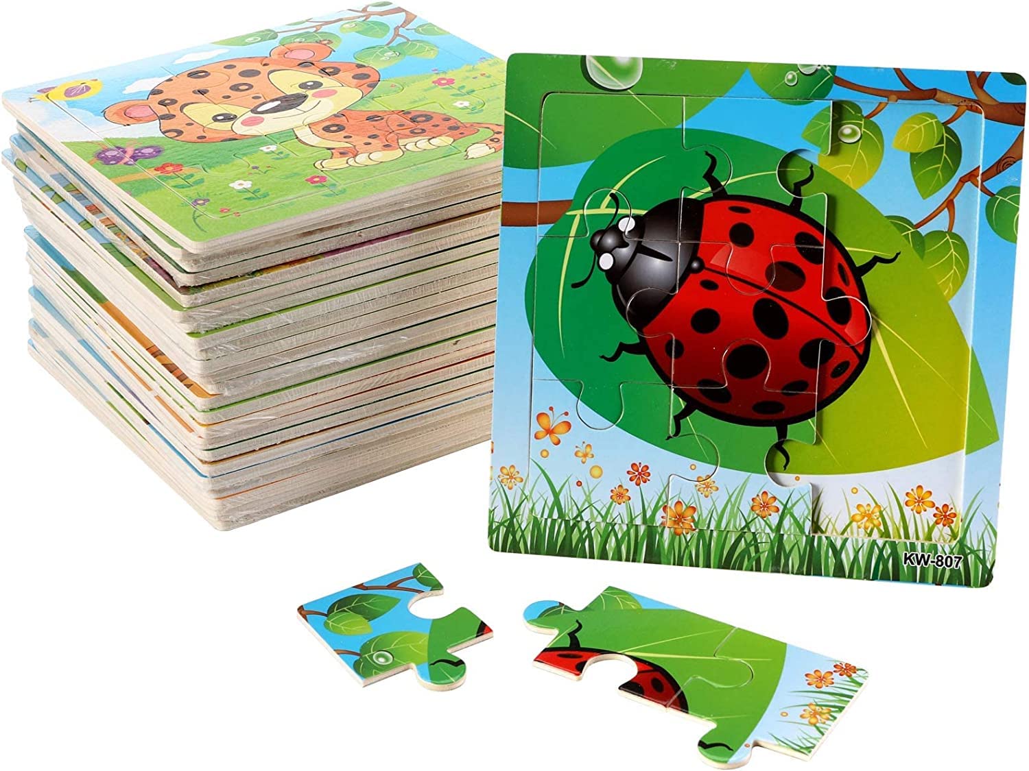 Yopay wooden puzzle panda encourages focus and cooperative play