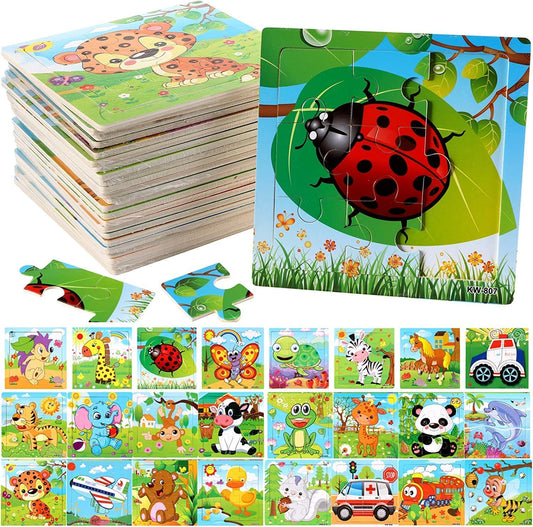 Yopay wooden puzzle zebra promotes color and shape recognition