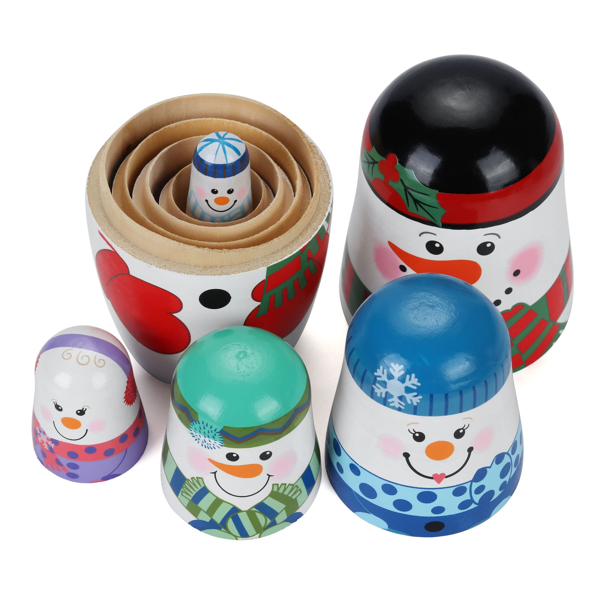 Yoption five-piece nesting set exhibits size range from large to small